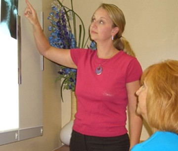 Dr. Samantha Coleman with a Patient in Virginia Beach, VA